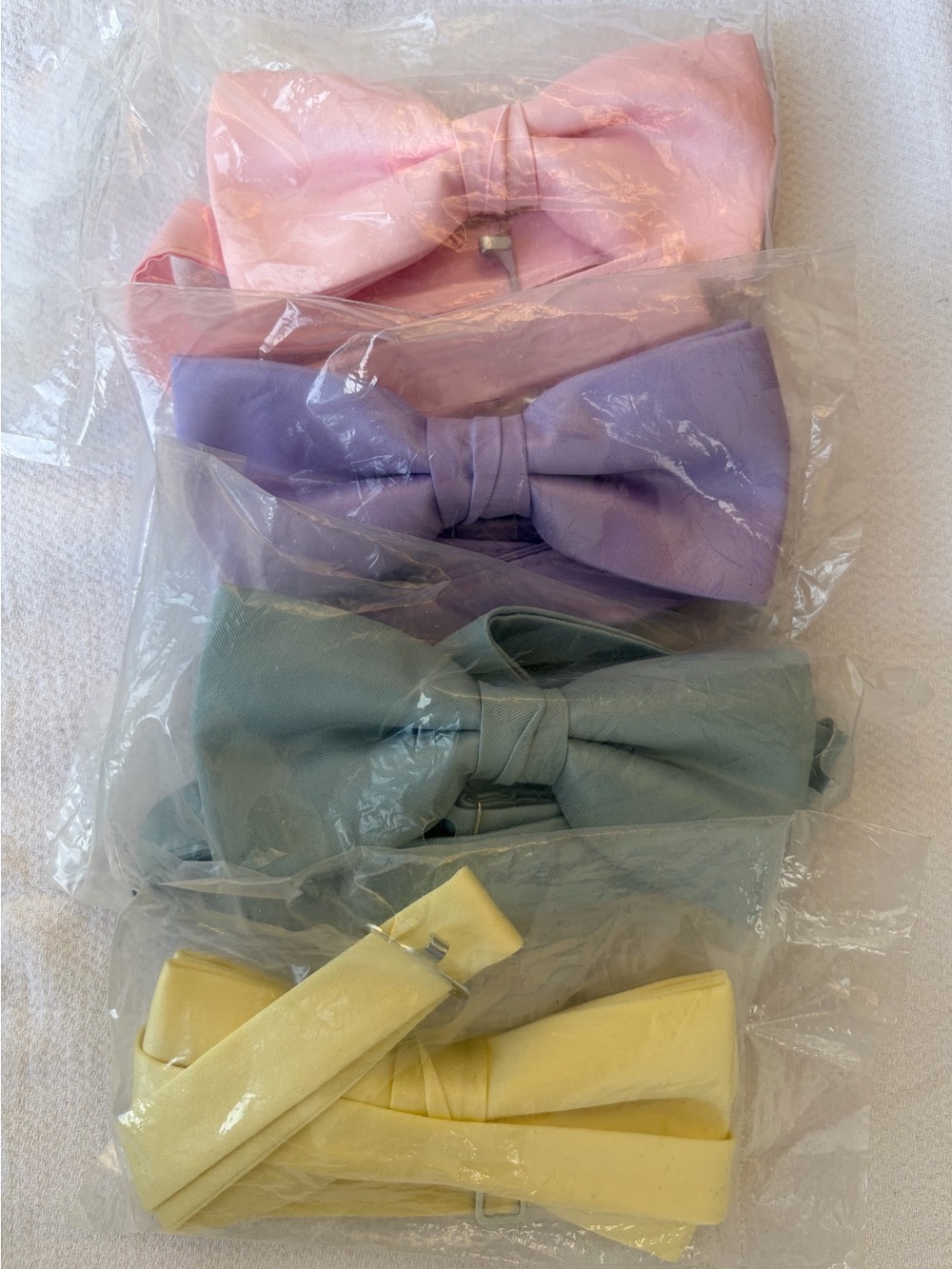 NWOT Bundle of 4 After Six assorted pre made bow tie set. Combo 36